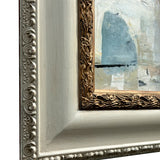 Neutral Abstract Painting in Vintage Frame