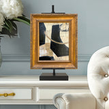 Contemporary Black and White Collage II in Vintage Gold Frame