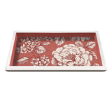 10x20 French Floral Toile Decorative Hand-Made Wooden Tray