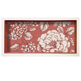 10x20 French Floral Toile Decorative Hand-Made Wooden Tray