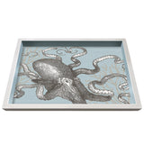 Handmade wooden tray with Octopus design