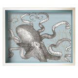 Handmade wooden tray with Octopus design