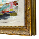 Petite Contemporary Abstract Landscape I in Vintage Gold Frame