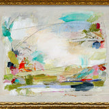 Petite Contemporary Abstract Landscape I in Vintage Gold Frame