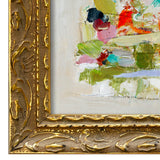 Petite Contemporary Abstract Landscape I in Vintage Gold Frame