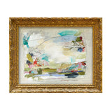 Petite Contemporary Abstract Landscape I in Vintage Gold Frame