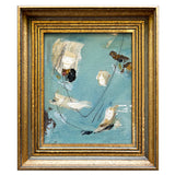 Seafoam Green Abstract in Vintage Gold Frame